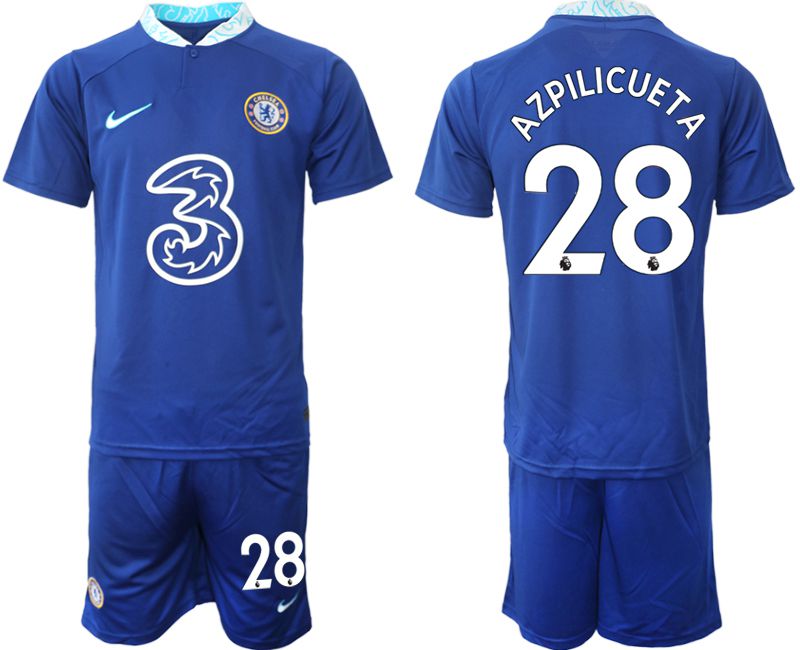 Men 2022-2023 Club Chelsea FC home blue #28 Soccer Jersey